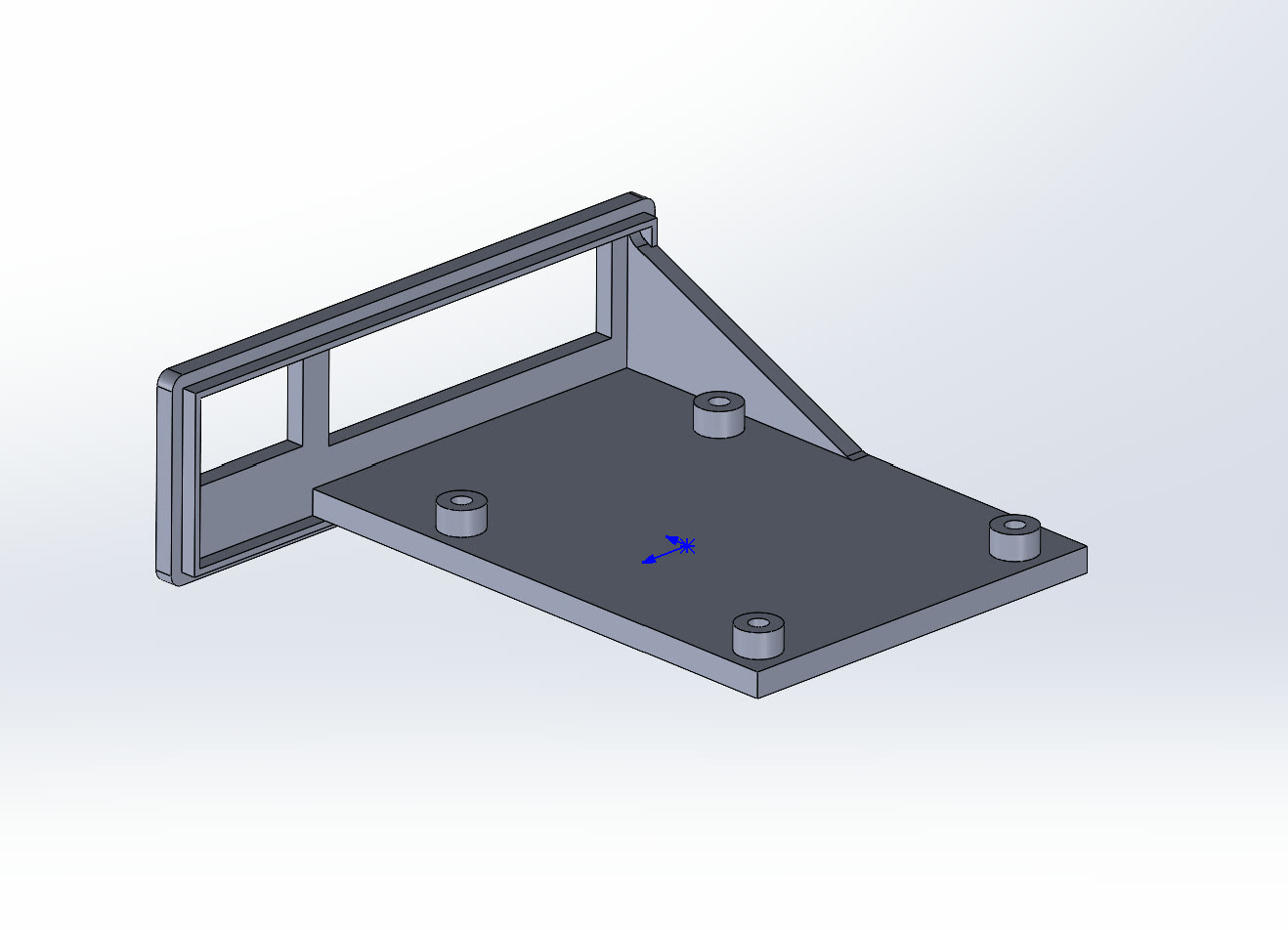 3D-printed bracket designed to mount the Pi in the chassis