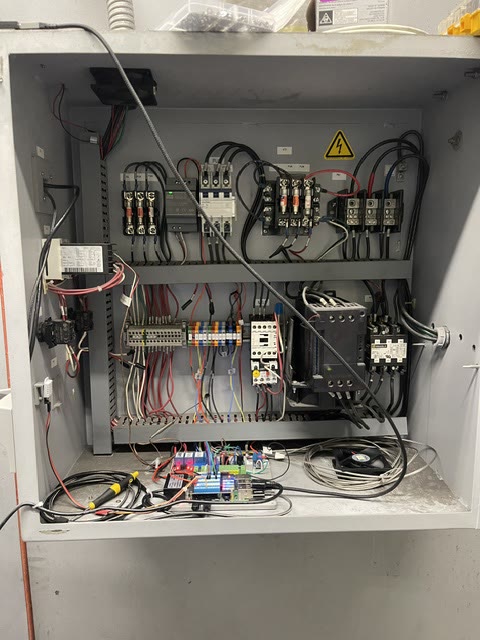 Main electrical enclosure with contactors and the Pi controller